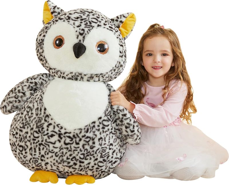 Photo 1 of EARTHSOUND Giant Owl Stuffed Animal Plush Toy,Large Owl Cute Jumbo Soft Toys,Big Size Huge Fluffy Plushy Oversized Fat Plushie,Gifts for Kid