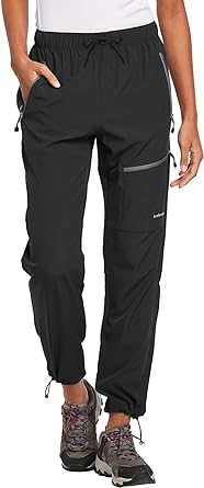 Photo 1 of BALEAF Women's Hiking Pants Quick Dry Lightweight Water Resistant Elastic Waist Cargo Pants for All Seasons XL