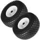 Photo 1 of 15x6.00-6 Lawn Mower Tires with Rim, Natural Rubber Turf Tire for John Deere 100 300 Series Riding Mowers | 4 Ply Tubeless | 3" Offset | Bore ID 3/4" | 570 Pounds Capacity 2PCS