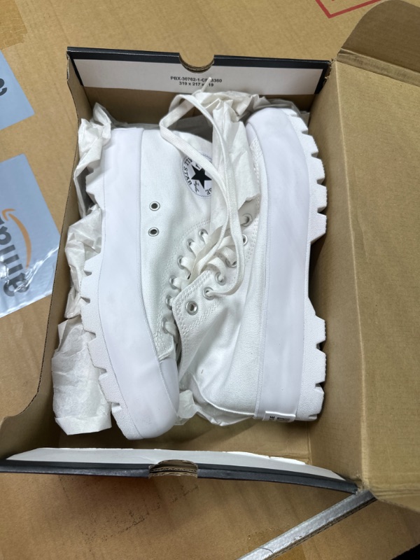 Photo 2 of Converse Women's Chuck Taylor All Star Lugged Hi Sneakers M9.5 White Natural Ivory Black Womens 7.5