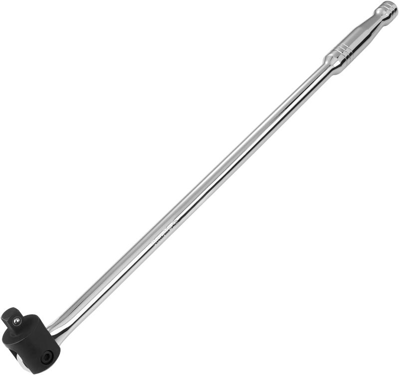 Photo 1 of  Breaker Bar, 1/2'' Drive 24-Inch Breaker Bars Heavy Duty, with 240° Flex Head, Spring-loaded Detent Ball, Premium Chrome Alloy Made