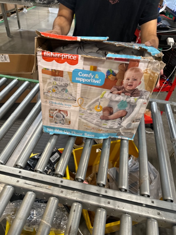 Photo 3 of Fisher-Price Portable Baby Chair with BPA-Free Teether and Clacker Baby Toy, Sit-Me-Up Floor Seat, Starlight Bursts