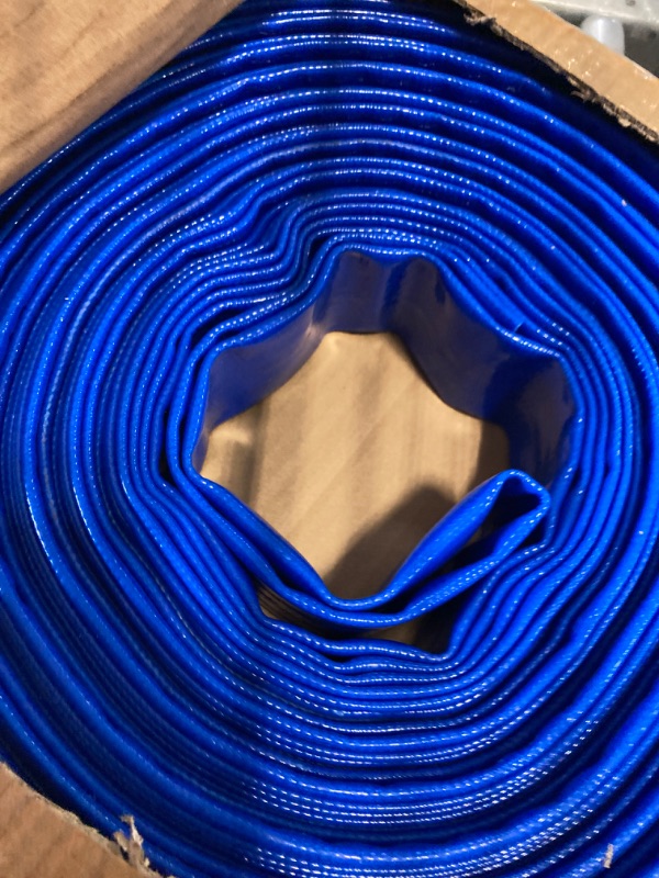 Photo 4 of 1-1/4" x 100? PVC Lay Flat Water Pump Discharge Hose With Aluminum Pin Lug Fittings, Heavy Duty Reinforced Pool Backwash Hose Assembly 1-1/4'' x 100FT 2Pack