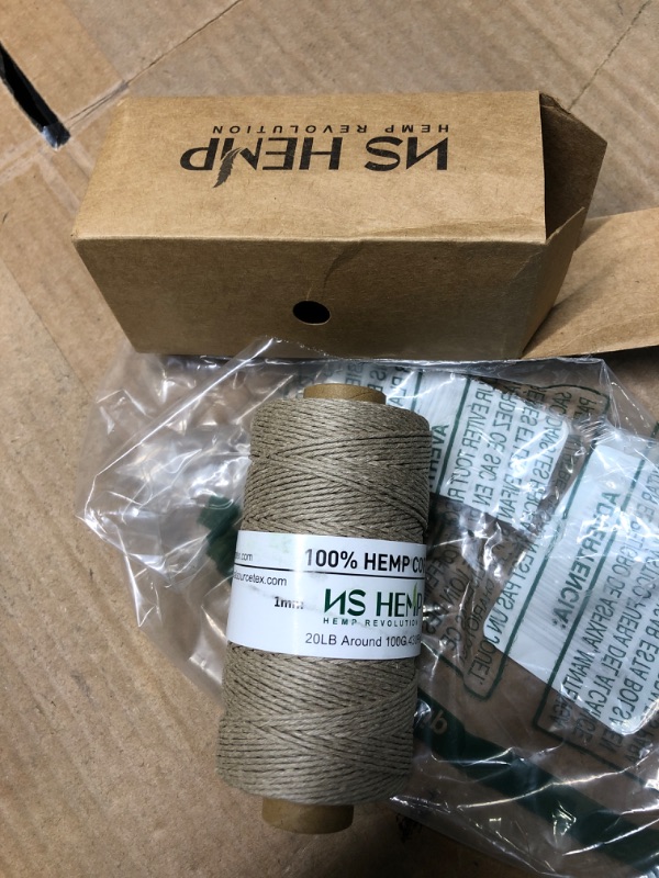 Photo 1 of ? Ns  ? Sustainable Hemp Twine Spool for Jewelry Making Bracelets Necklaces Arts Crafts Gift Decoration and More - 1mm 130m (026 RAW)