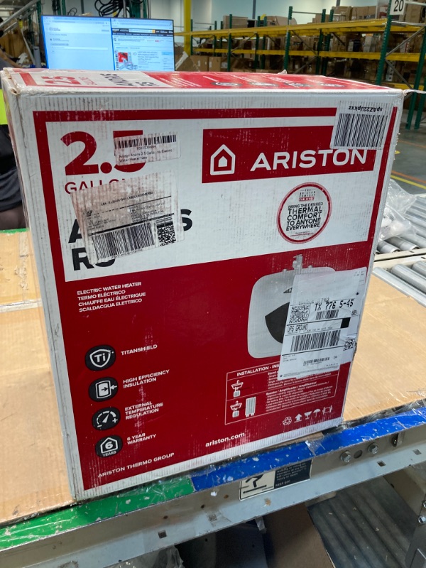 Photo 2 of Ariston Andris 2.5 Gallon 6-Year 120-Volt Corded Point of Use Mini-Tank Electric Water Heater****USED**** 