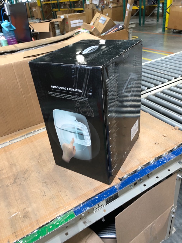 Photo 1 of Townew T1S Smart Trash Can,4.1 Gallon Automatic Garbage Bin with Self-Sealing and Self-Changing,Motion Sense Activated Trashcan for Kitchen Bathroom Office,Large,White T1S W