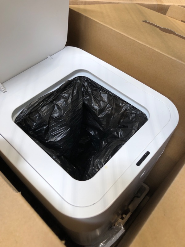 Photo 1 of Townew T1S Smart Trash Can,4.1 Gallon Automatic Garbage Bin with Self-Sealing and Self-Changing,Motion Sense Activated Trashcan for Kitchen Bathroom Office,Large,White T1S W