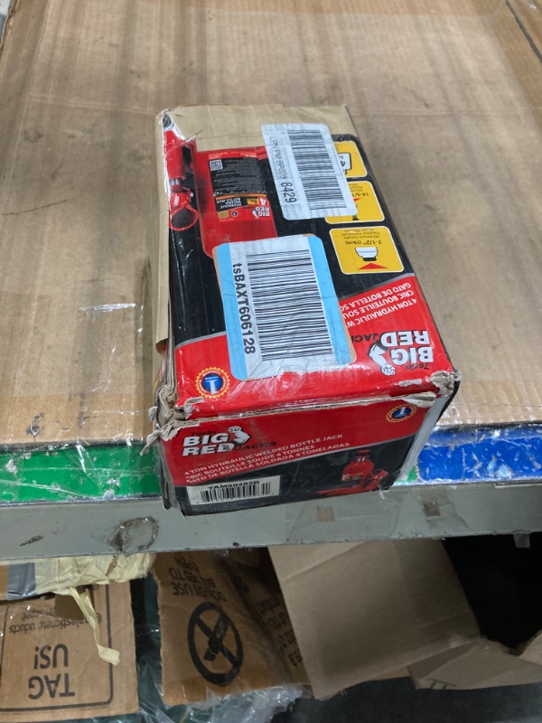 Photo 1 of BIG RED 4 Ton (8,000 LBs) Capacity Hydraulic Welded Bottle Jack, TAM90403B 4 Ton (8,000 LBs) 4 Ton (8,000 LBs)