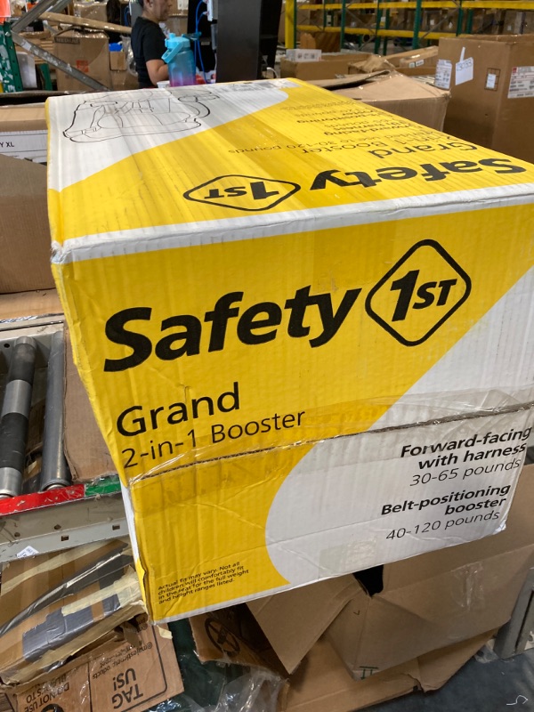 Photo 1 of Safety 1st Grand 2-in-1 Booster Car Seat, Forward-Facing with Harness, 30-65 pounds and Belt-Positioning Booster, 40-120 pounds, Black Sparrow