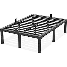 Photo 1 of 14 Inch Full Size Bed Frame, Heavy Duty Support 3500 lbs Metal Platform, No Box Spring Needed/Noise Free/Non-Slip/Steel Slat Support/Easy Assembly
