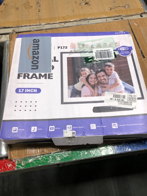 Photo 1 of 17" Digital Picture Frame Large-Digital-Photo-Frame - Dual-WiFi Electronic Photo Frame, Auto Rotate WiFi Cloud Frame, 32GB, Full Function, Share Photos and Videos via App or Email Instantly 17" Black