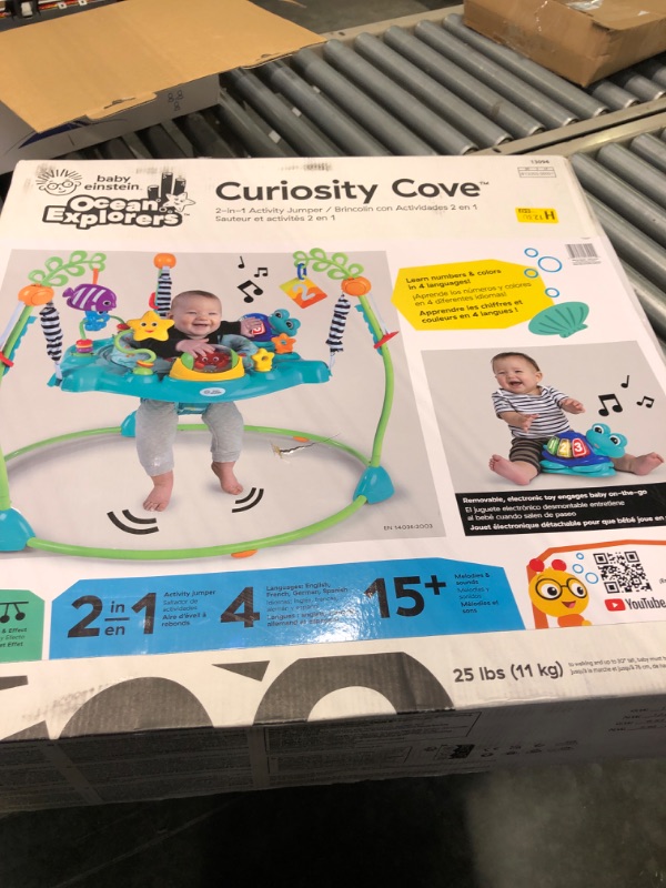 Photo 2 of Baby Einstein Ocean Explorers Curiosity Cove 2-in-1 Educational Activity Jumper and Floor Toy, Max weight 25 lbs., Ages 6 Months+, Unisex