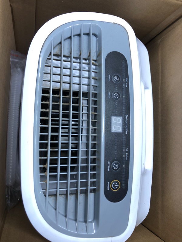 Photo 3 of ***HEAVILY USED***ANDTE 2500 Sq.Ft Dehumidifiers for Large Room and Home Basements, 31 Pints Dehumidifiers with Auto or Manual Drainage, 0.528 Gallon Water Tank with Drain Hose, Auto Defrost, Dry Clothes Function, 24H Timer