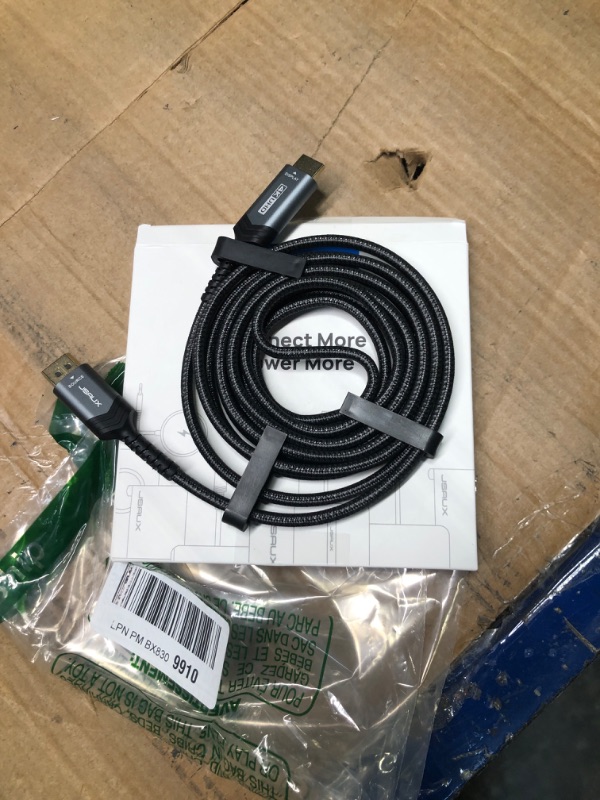 Photo 1 of 4K DisplayPort to HDMI Cable 10FT, JSAUX DP to HDMI Male Video UHD 2K@120Hz,4K@30 Nylon Braided DP to HDTV Uni-Directional Cord for Dell, Monitor, Projector, Desktop, AMD, NVIDIA, Lenovo, HP,ThinkPad 10FT Grey 1