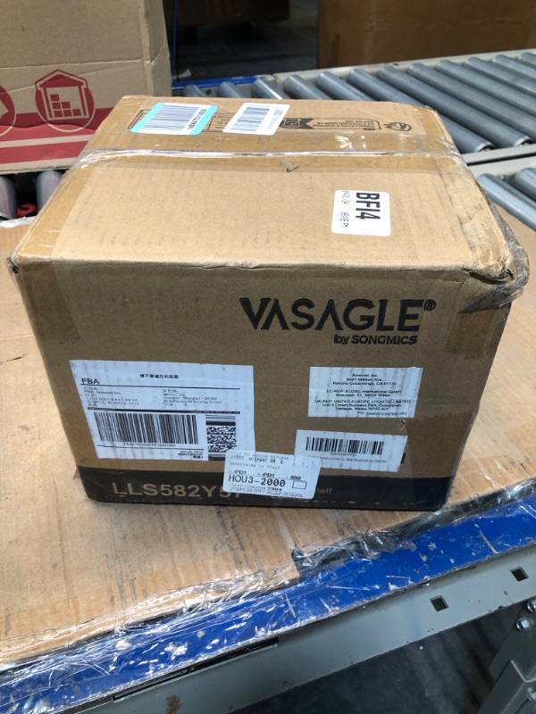 Photo 1 of VASAGLE 5-Tier Corner Shelf, Wall Mounted Floating Shelf, Zigzag Corner Shelf Unit, PVC Rattan Sides, Space-Saving, for Kitchen, Living Room, Bedroom, Boho Style, Oak Beige ULLS582Y57