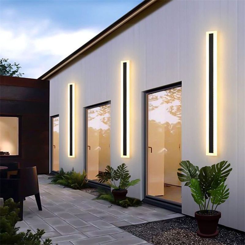 Photo 1 of 2 PACK 31.5INCH LONG OUTDOOR LED WALL LIGHTS,24W WATERPROOF IP65 WARM WHITE 120V LED WALL MOUNT LIGHTING FIXTURE ACRYLIC BLACK EXTERIOR WALL LIGHTS FOR HOUSE COURTYARD BALCONY PORCH 2 PACK-31.5INCH
