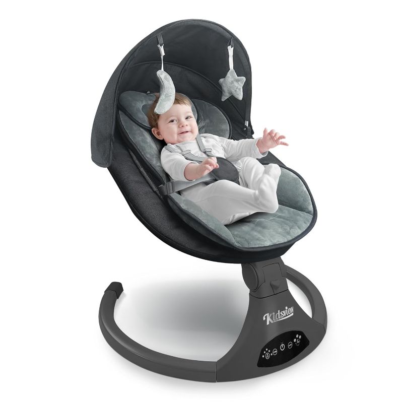 Photo 1 of Baby Swings for Infants | Electric Bouncer for Babies,Portable Baby Swing for Newborns,5 Speeds,3 Seat Positions
