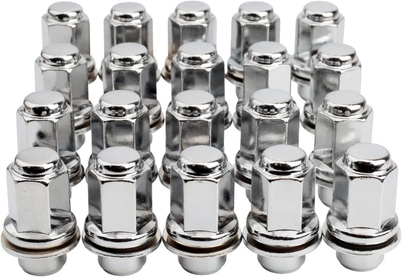 Photo 1 of Set of 20, 14x1.5mm OEM Style Factory 1.80 Inch 7/8 22mm Hex Mag Washer Lug Nuts Compatible with Sequoia Landcruiser Tundra Lexus LX
