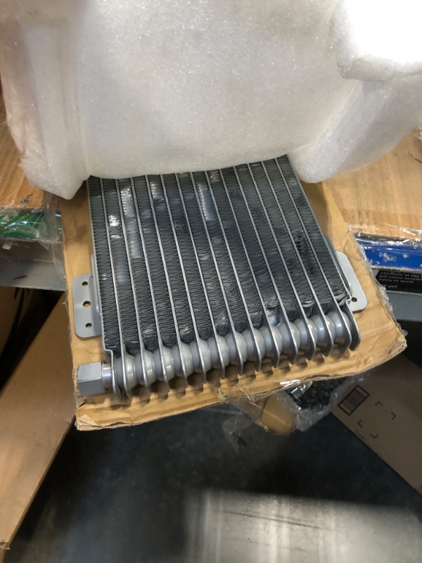 Photo 3 of 40k Transmission Cooler LPD47391 Low Pressure Drop Trans Oil Cooler Compatible with Heavy Duty 40,000 GVW Max including Mounting Hardware, Towing Applications and Advanced Cooling Protection 47391 SILVER