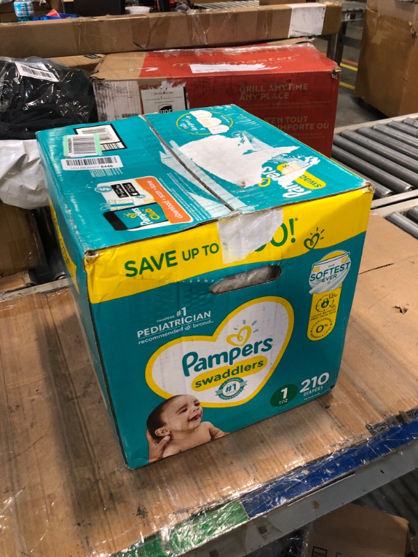 Photo 2 of Pampers Swaddlers Disposable Diapers Size 1 , 210 Count Size 1 (210 Count) Big Pack