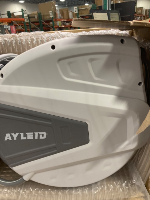 Photo 5 of ****USED*** Ayleid Retractable Garden Hose Reel,1/2 in x 100 ft Wall Mounted Hose Reel, with 9- Function Sprayer Nozzle, Any Length Lock/Slow Return System/Wall Mounted/180°Swivel Bracket (Grey) 100FT A-gray