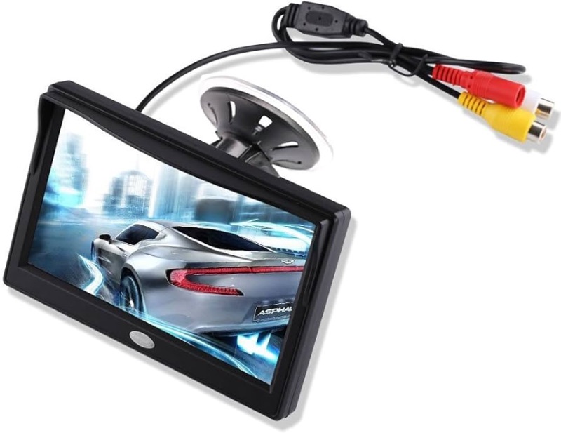 Photo 1 of 5’’ Inch TFT LCD Car Color Rear View Monitor Screen for Parking Rear View Backup Camera with 2 Optional Bracket,Monitor only (5 inch)