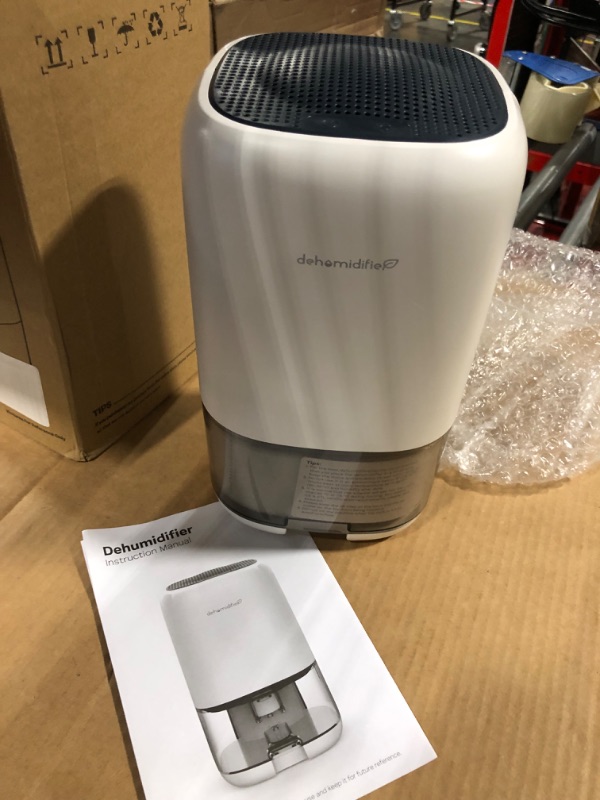 Photo 1 of ***NOT FUNCTIONAL******* SELLING AS PARTS NO RETURN AS IS***
Dehumidifier, TABYIK 35 OZ Small Dehumidifiers for Room for Home, Quiet with Auto Shut Off, Dehumidifiers for Bedroom (280 sq. ft), Bathroom, RV, Closet White