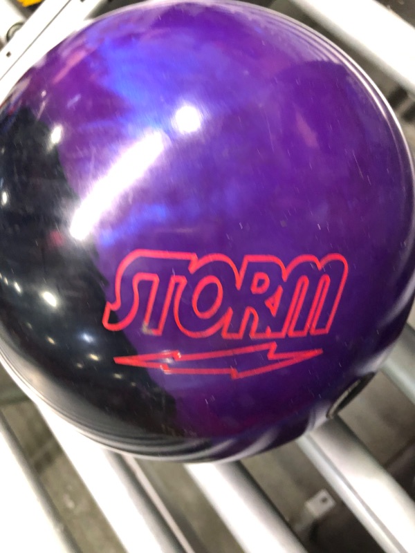 Photo 1 of ****USED**CLEANING PAD NO INCLUDED*** Storm Phaze II Bowling Ball Red/Blue/Purple 15 lb + Bowling Ball 