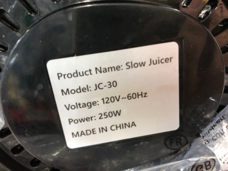 Photo 4 of ****USED** Cold Press Juicer, Amumu Slow Masticating Machines with 5.3" Extra Large Feed Chute Fit Whole Fruits & Vegetables Easy Clean Self Feeding Effortless for Batch Juicing, High Juice Yield, BPA Free 250W Black