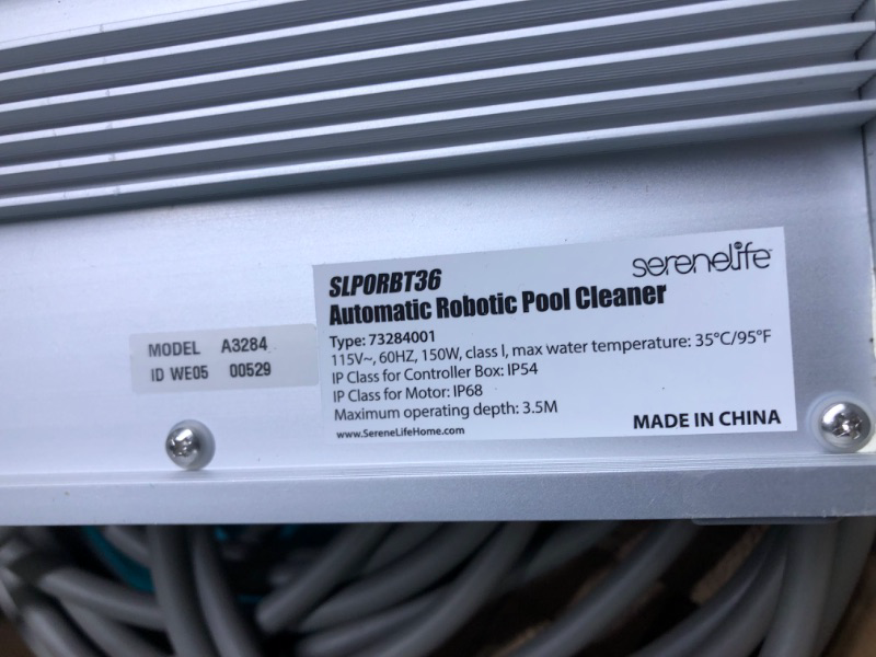 Photo 5 of ****USED*** SereneLife - Automatic Robot Pool Cleaner, Pool Cleaning Robot with Three Motors, Wall Climbing, Cleans up to 50ft, Traps and Locks in All Sorts of Dirt and Debris