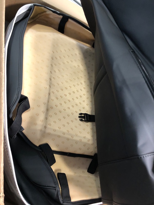 Photo 4 of ****USED*** Car Seat Covers Full Set,Universal Leather Seat Covers for Cars,Waterproof Leather Automotive Vehicle Cushion Cover, Fit for Most Cars SUV Pick-up Truck, Black FULL SET-5 SEATS BLACK