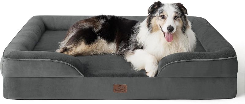 Photo 1 of ** no cover**Bedsure Orthopedic Dog Bed for Extra Large Dogs - XL Washable Dog Sofa Bed Large, Supportive Foam Pet Couch Bed with Removable Washable Cover, Waterproof Lining and Nonskid Bottom, Dark Grey