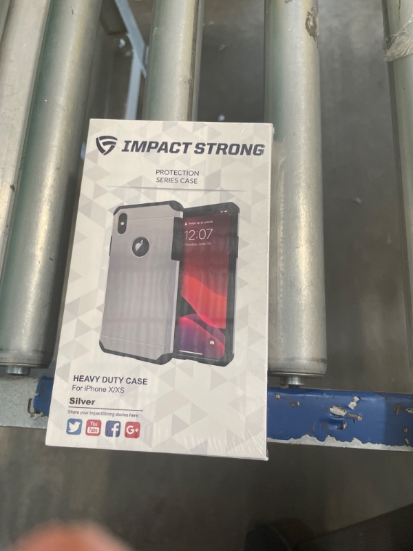 Photo 1 of ****USED** ImpactStrong Compatible with iPhone X Case/iPhone Xs Case, Heavy Duty Dual Layer Protection Cover Heavy Duty Case - Silver