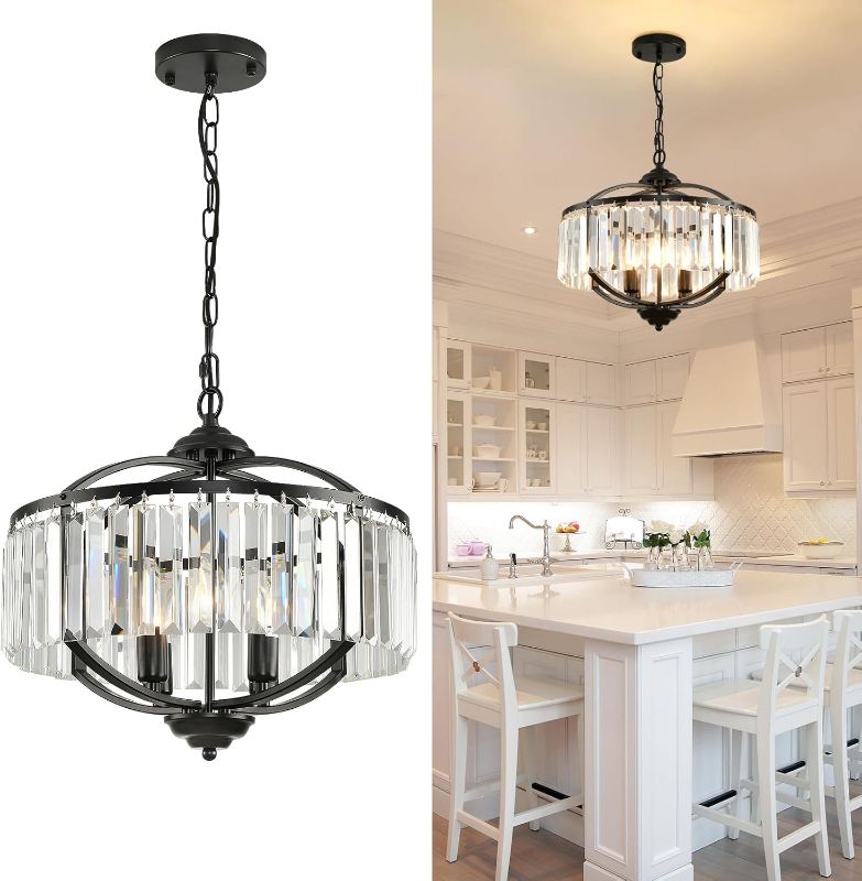 Photo 1 of "NEW"
Black Crystal Chandeliers Modern Pendant Light Fixtures Hanging Luxury Ceiling 4 Lights for Dining Living Room Kitchen Island Bedroom Foyer Hallway