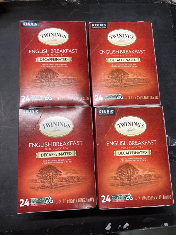 Photo 2 of (PACK OF 4) Twinings Decaffeinated English Breakfast Black Tea K-Cup Pods for Keurig, 24 Count, Smooth, Flavourful, Robust, Enjoy Hot or Iced | Packaging May Vary Decaf English Breakfast 24 Count 