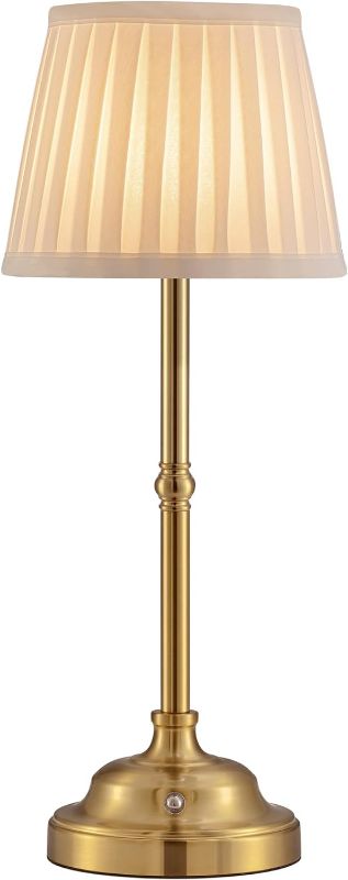 Photo 1 of ****USED*** KDG Portables Cordless Table Lamp, Fabric Shade Desk Lamp, 5000mAh Rechargeable Battery Powered Lighting, Dimmable light for Dining Room, Bedroom, Bedside, Bar, Night Light, Camping, Balcony (Bronze)