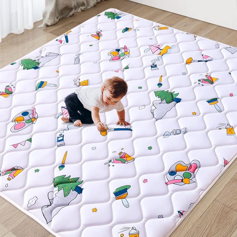 Photo 1 of ***USED** Padded Mat for Kids Play Tent, Non-Slip Baby Activity Rug Mat, Teepee Play Mat for Baby Toddlers (Gary - Star, 47.3"x47.3" - Square) 47.3"x47.3" - Square Gary - Star
***Stock photo is similar to the actual item***