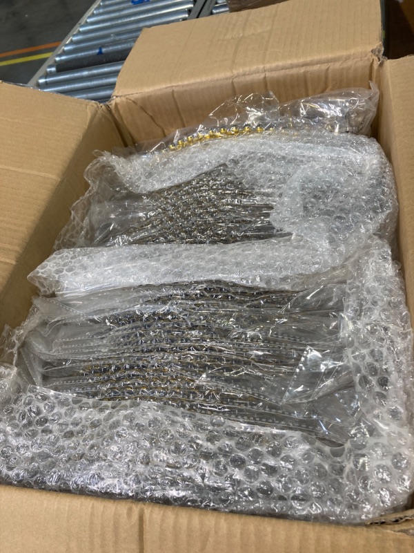 Photo 4 of ****USED** Tioncy 100 Pcs Clear Charger Plates Bulk Beaded Charger Plates and Napkin Rings 13 Inch Plastic Round Chargers for Dinner Plates Wedding Party Event Table Decoration(Gold)