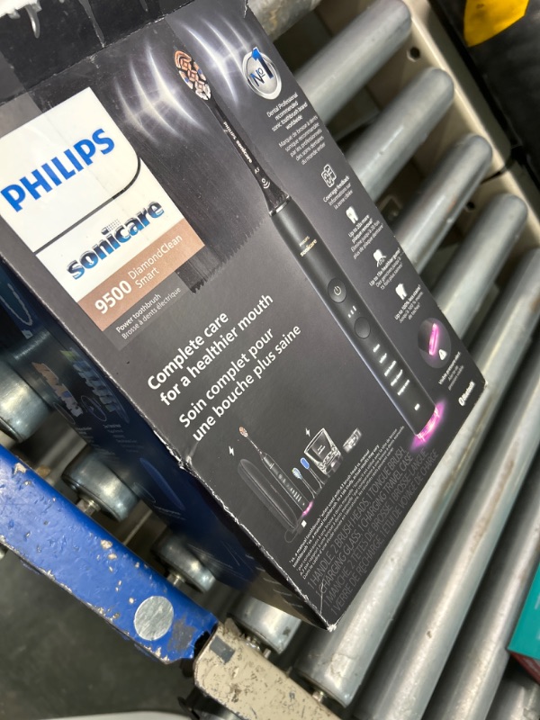 Photo 2 of ***FOR PARTS ONLY NO RETURNS AS IS***Philips Sonicare DiamondClean Smart 9500 Electric Toothbrush, Sonic Toothbrush with App, Pressure Sensor, Brush Head Detection, 5 Brushing Modes and 3 Intensity Levels, Black, Model HX9923/11 1 Count (Pack of 1) Black 