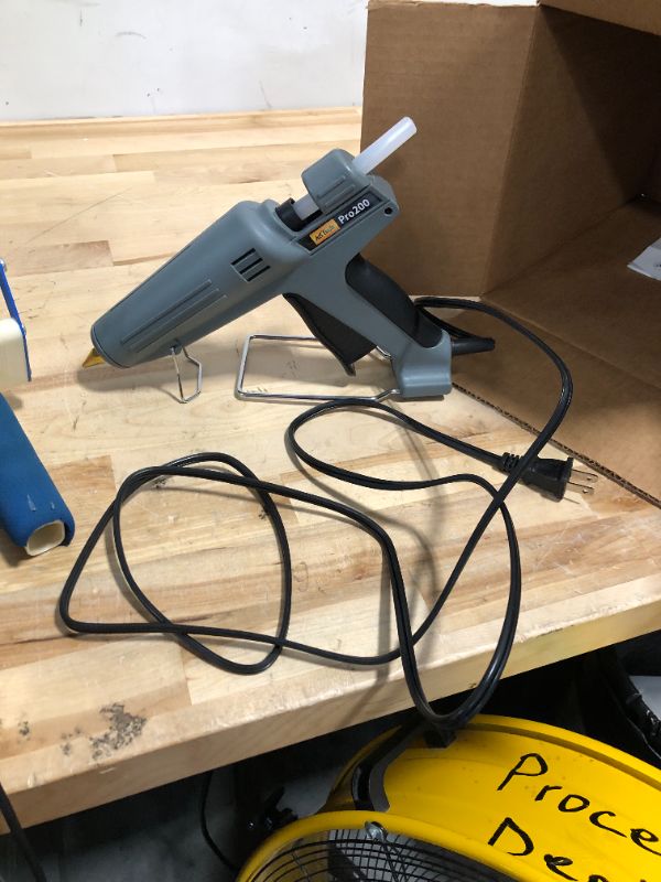 Photo 3 of AdTech Pro 200 Single Temp Glue Gun - Professional-Grade High-Output Hot Glue Gun with Ergonomic Trigger and Metal Base Stand