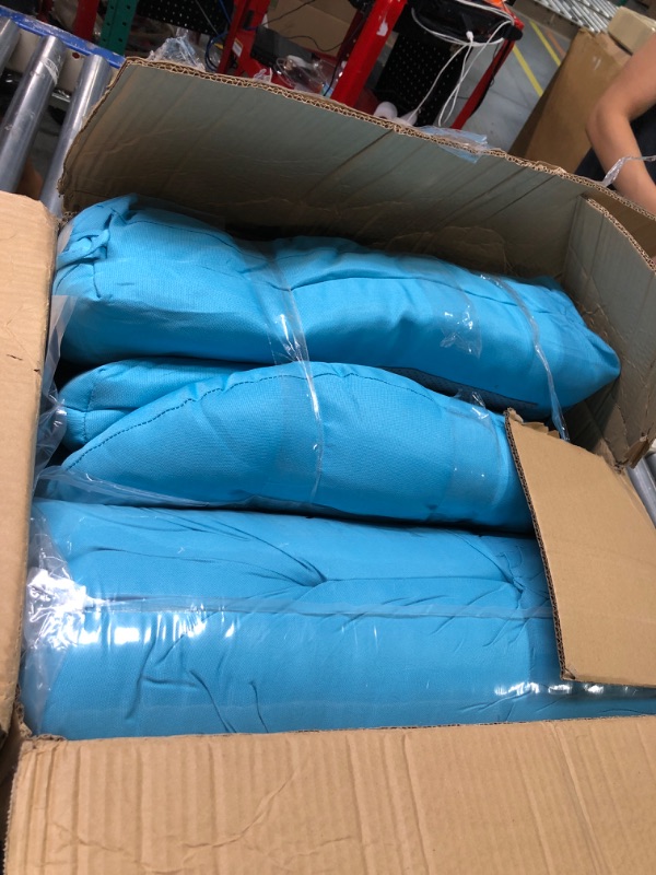 Photo 1 of YEFU Adirondack Chair Cushion, Rocking Chair Cushions High Back, Thickened Patio Chair Pad for Indoor and Outdoor, 49x20x5 Inch, Blue, Adirondack Chair Cushions Set of 2 2-Piece Adirondack Chair Cushion Blue