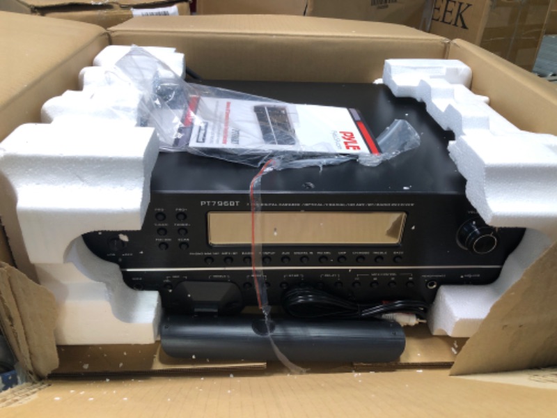 Photo 3 of ****USED**FOR PARTS ONLY***SOLD AS IS***ALL SALES ARE FINAL** Wireless BT Streaming Home Theater Receiver – 7.1-Ch Surround Sound Stereo Amplifier System with 4K Ultra HD Support, MP3/USB/AM/FM Radio (2000 Watt MAX)