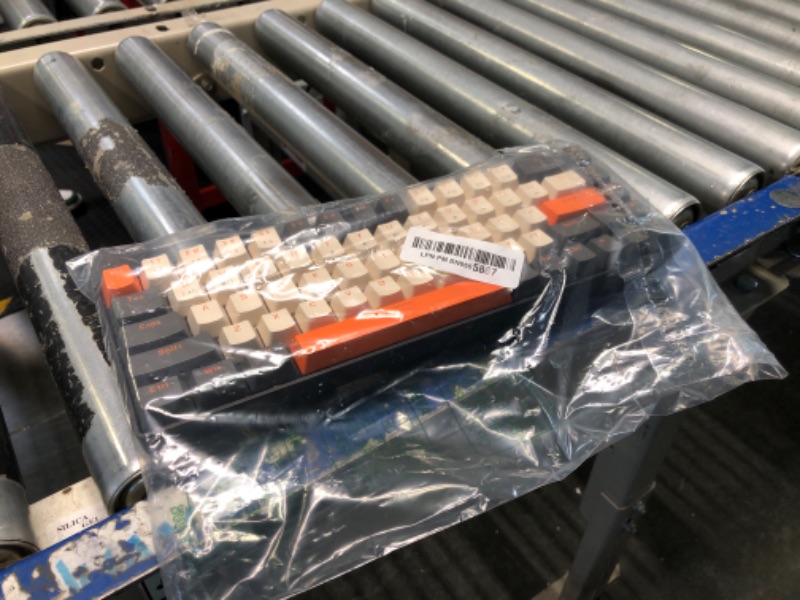 Photo 1 of MAGIC-REFINER RK68 60% Wireless Mechanical Keyboard, Bluetooth 5.0/2.4GHz with Dual Mode 2-in-1 Receiver, Compact 68-Key Hot Swappable Gaming Keyboard, Linear Red Switch for PC Mac Xbox Smartphone 68-Key Off-white & Orange/Red Switch