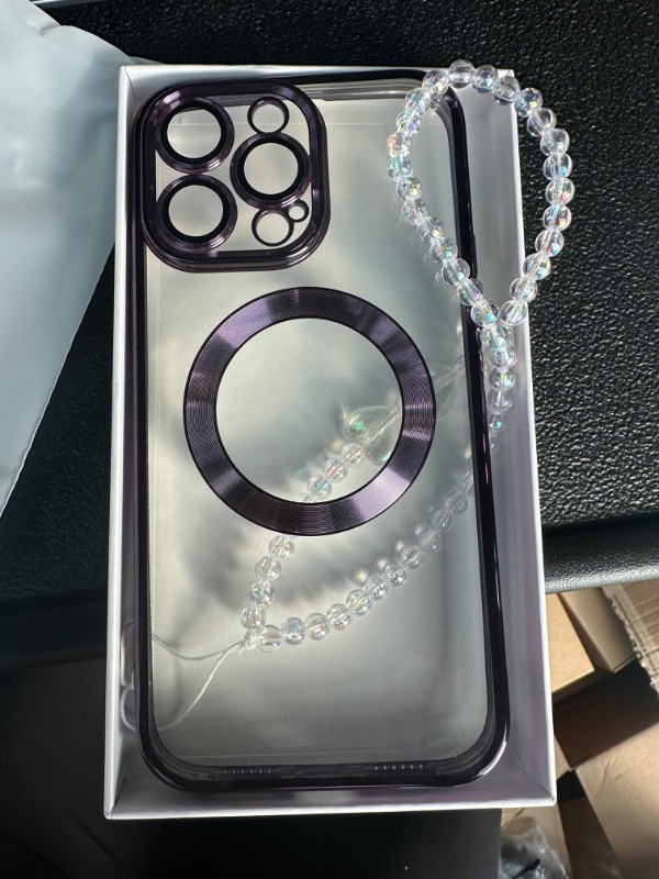 Photo 2 of ***FACTORY SEAL***
for iPhone 14 Pro Max Case Clear with MagSafe Full Protection Case Compatible with Camera Lens Protector Elegant Anti-Scratch Case Cover 6.7 Inch - Deep Purple iPhone 14 Pro Max Case A-Purple