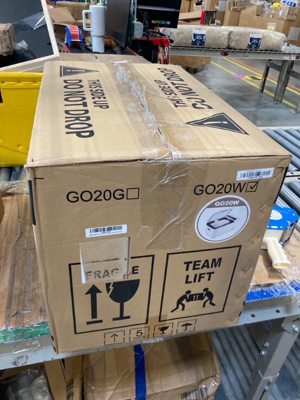 Photo 1 of ICECO GO20 Dual Zone Portable Refrigerator, Separate Control, 21 Quart/20 Liter, DC & AC, 0? to 50?, with Secop Compressor, Mini Fridge Cooler Refrigerator for Outdoor, Home Use, White
