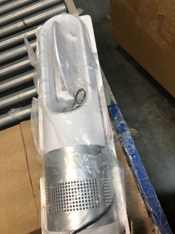 Photo 1 of Bladeless Fan, 26" Bladeless Tower Fan with Remote, 8 Speeds, 90° Oscillation, 9H Timer, Large LED Display with Auto Off, Easy to Clean, Standing Floor Fan for Bedroom, Home, Office White + Silver