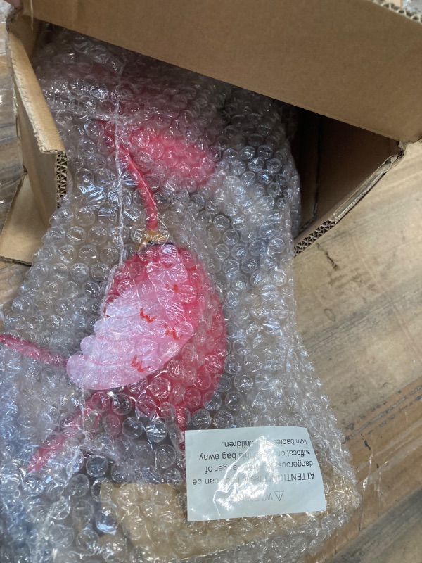 Photo 3 of ****USED*** Kircust Flamingo Decor Yard Decorations Outdoor Garden Statue Outdoor Metal Bird Yard Art Pink Flamingos for Yard Patio Backyard Porch Decorations