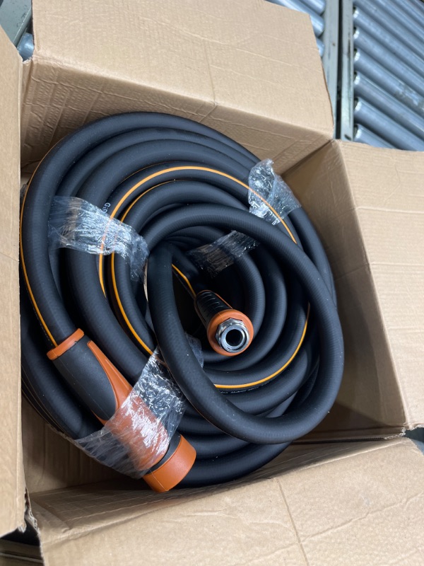 Photo 1 of Giraffe Tools Garden Hose 100ft x 5/8", Water Hose Heavy Duty, Flexible, Lightweight Hybrid Hose with Swivel Handle, Male to Female Fittings, Burst 600 PSI 100' (feet) 5/8 Inch