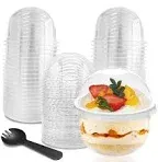 Photo 1 of  50 Pack Plastic Cups wit...eam Pudding Yogurt