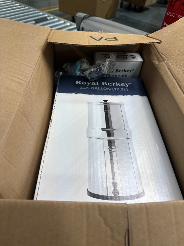 Photo 3 of Royal Berkey Gravity-Fed Stainless Steel Countertop Water Filter System 3.25 Gallon with 2 Authentic Black Berkey Elements BB9-2 Filters